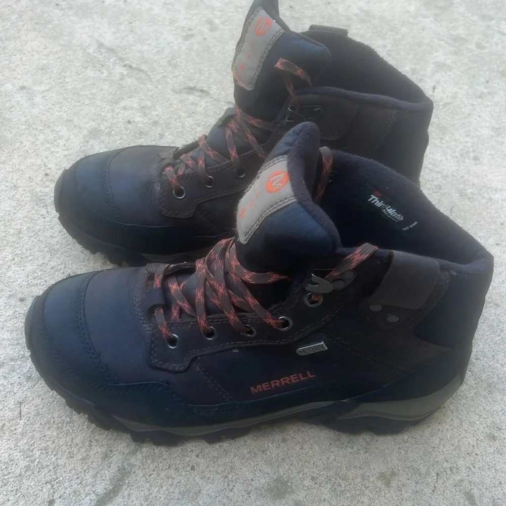 Merrell Polarand Rove Waterproof Men's Brown/Black Hiking Boots Size 8